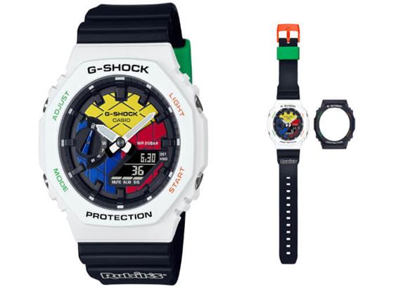 魔方x G-Shock GAE-2100RC-1A與標(biāo)志性的80年代益智玩具的六種顏色